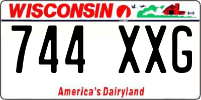 WI license plate 744XXG