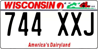 WI license plate 744XXJ