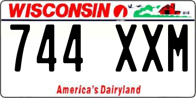 WI license plate 744XXM