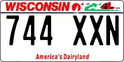WI license plate 744XXN