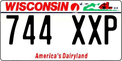 WI license plate 744XXP