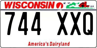 WI license plate 744XXQ