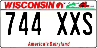 WI license plate 744XXS