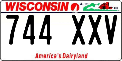WI license plate 744XXV