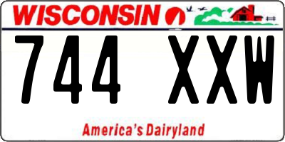 WI license plate 744XXW