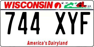 WI license plate 744XYF