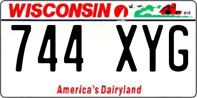 WI license plate 744XYG