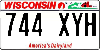 WI license plate 744XYH