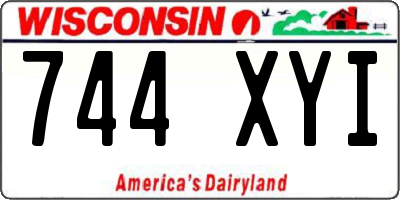 WI license plate 744XYI