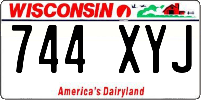 WI license plate 744XYJ