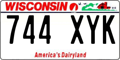 WI license plate 744XYK