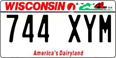 WI license plate 744XYM