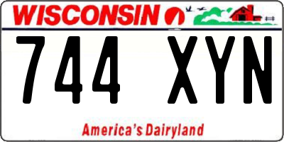 WI license plate 744XYN