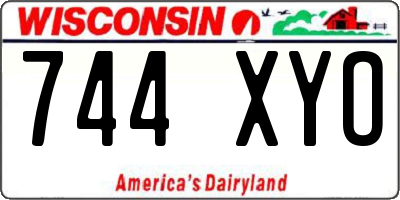 WI license plate 744XYO