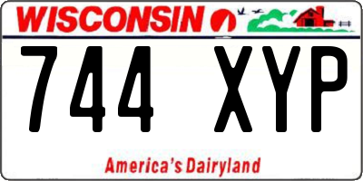 WI license plate 744XYP