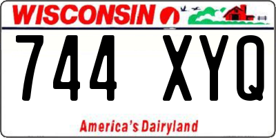 WI license plate 744XYQ