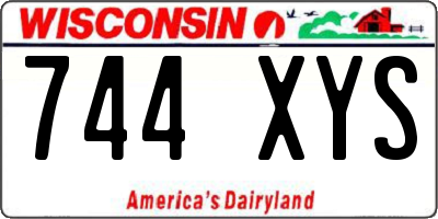 WI license plate 744XYS