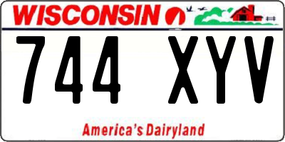 WI license plate 744XYV
