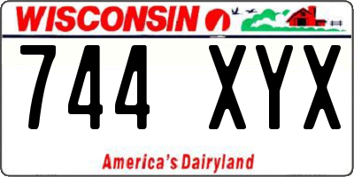 WI license plate 744XYX