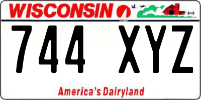 WI license plate 744XYZ