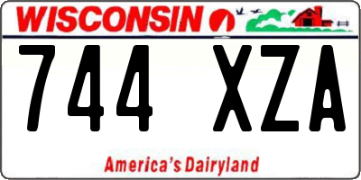 WI license plate 744XZA