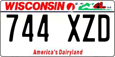 WI license plate 744XZD