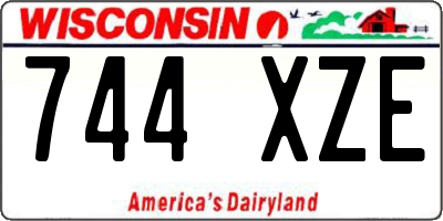 WI license plate 744XZE