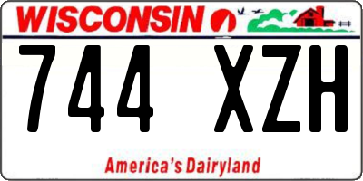 WI license plate 744XZH