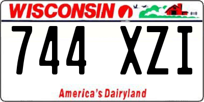 WI license plate 744XZI