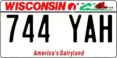 WI license plate 744YAH