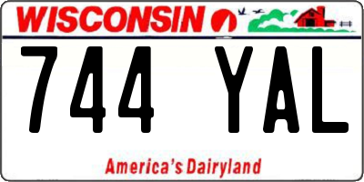 WI license plate 744YAL