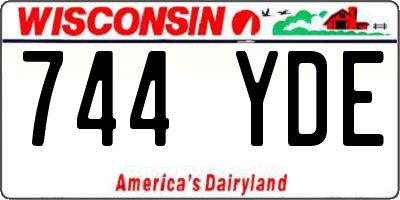 WI license plate 744YDE