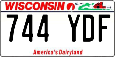 WI license plate 744YDF