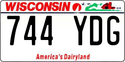 WI license plate 744YDG