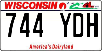 WI license plate 744YDH