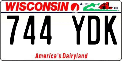 WI license plate 744YDK