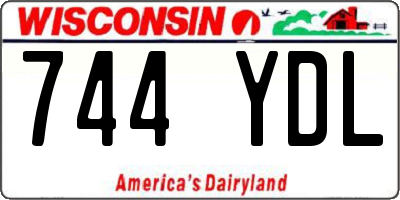 WI license plate 744YDL