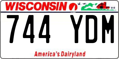 WI license plate 744YDM
