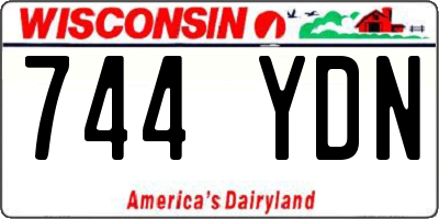 WI license plate 744YDN