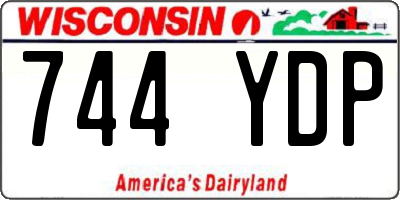 WI license plate 744YDP