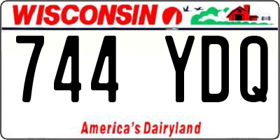 WI license plate 744YDQ
