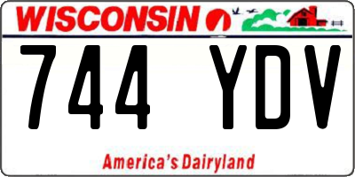 WI license plate 744YDV