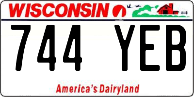 WI license plate 744YEB
