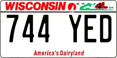 WI license plate 744YED