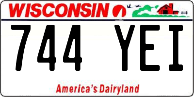 WI license plate 744YEI