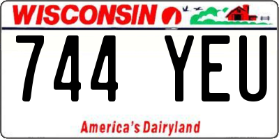 WI license plate 744YEU