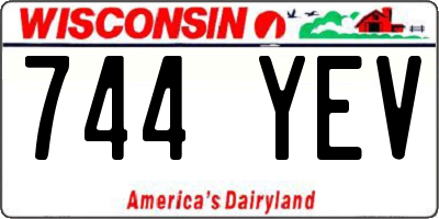 WI license plate 744YEV