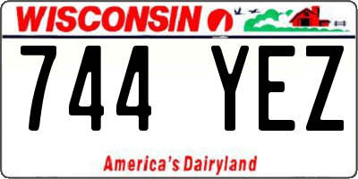 WI license plate 744YEZ