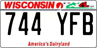WI license plate 744YFB