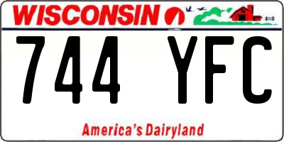 WI license plate 744YFC